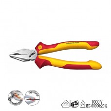 Wiha Combination Pliers Professional Electric - Individually Tested Protective Insulation 1,000 V AC, VDE and GS Tested - 160 mm - 26705